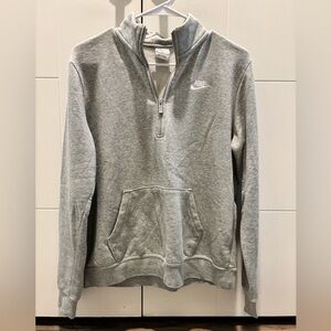 Nike Men's Light Gray Zip-Up Sweater